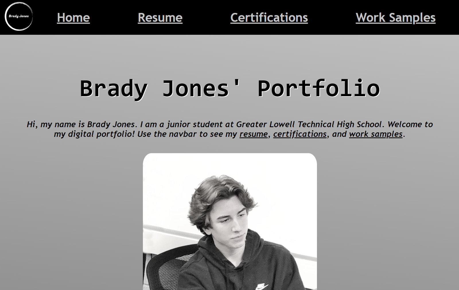 Brady Jones Digital Portfolio Picture